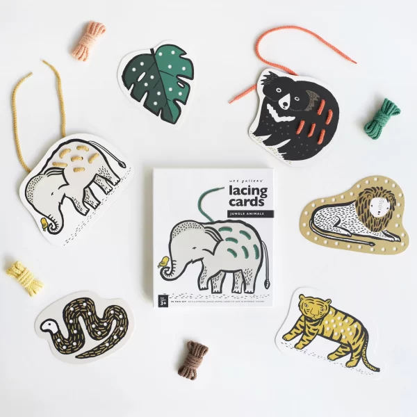 Lacing Cards - Jungle Animals