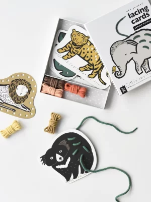 Lacing Cards - Jungle Animals